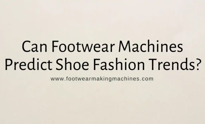 footwear making machine manufacturers